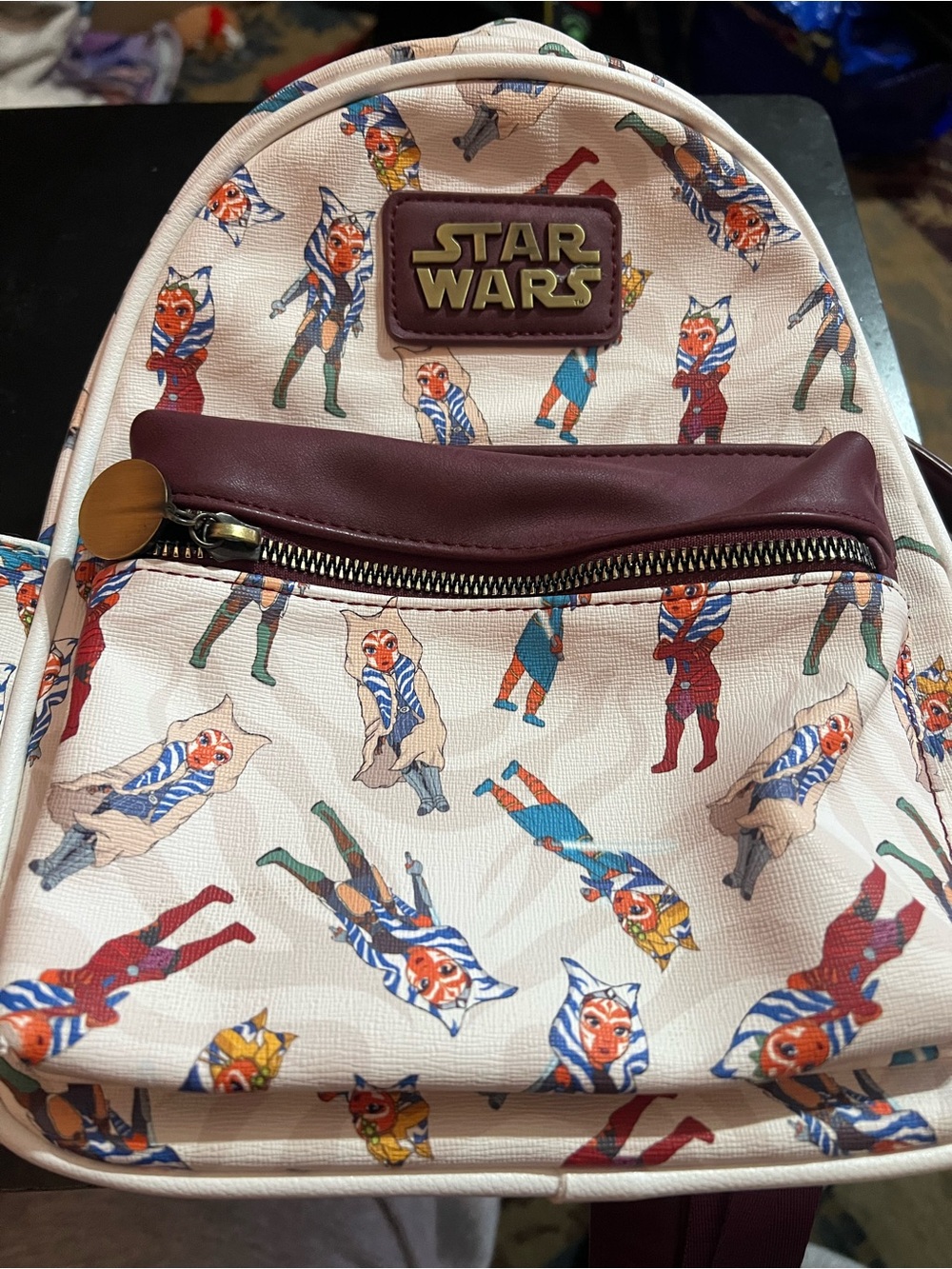 Star Wars Ahsoka Mini Backpack - White and Burgundy Accents